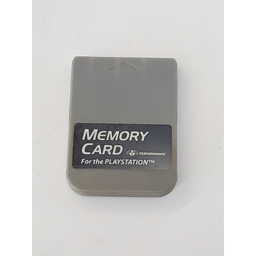 Performance Memory Card for Sony PlayStation PS1 Gray W1099 Retro Gaming Accssry